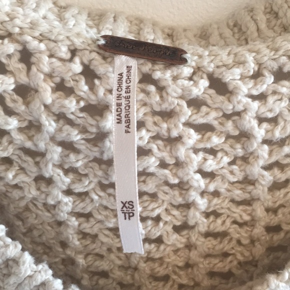 Free People School Boy Open Knit Crop Top Sweater - Picture 6 of 7